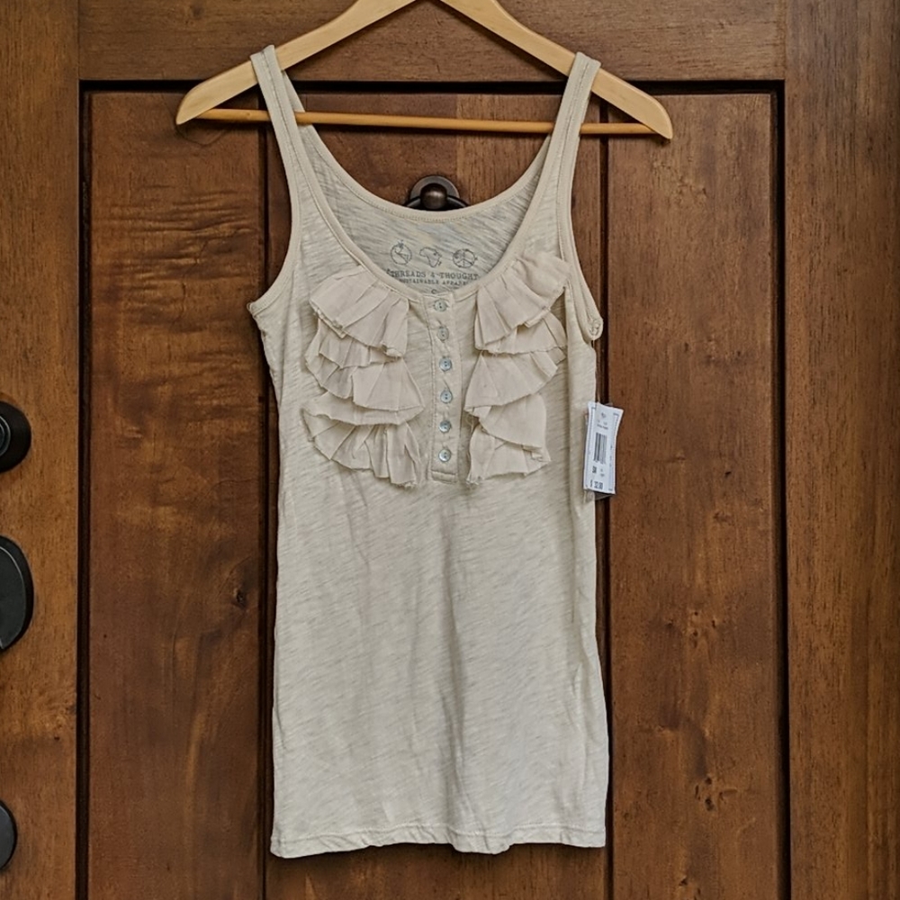 Threads for Thought ruffled tank